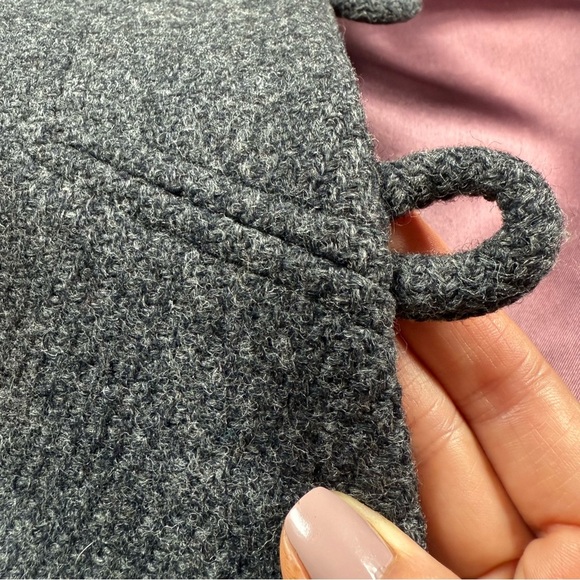 Vintage 1960s-1970s Asymmetrical Fur Collar Wool Coat - Picture 11 of 13